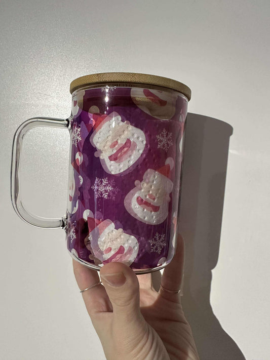 tasse vitre mauve PRET A PARTIR