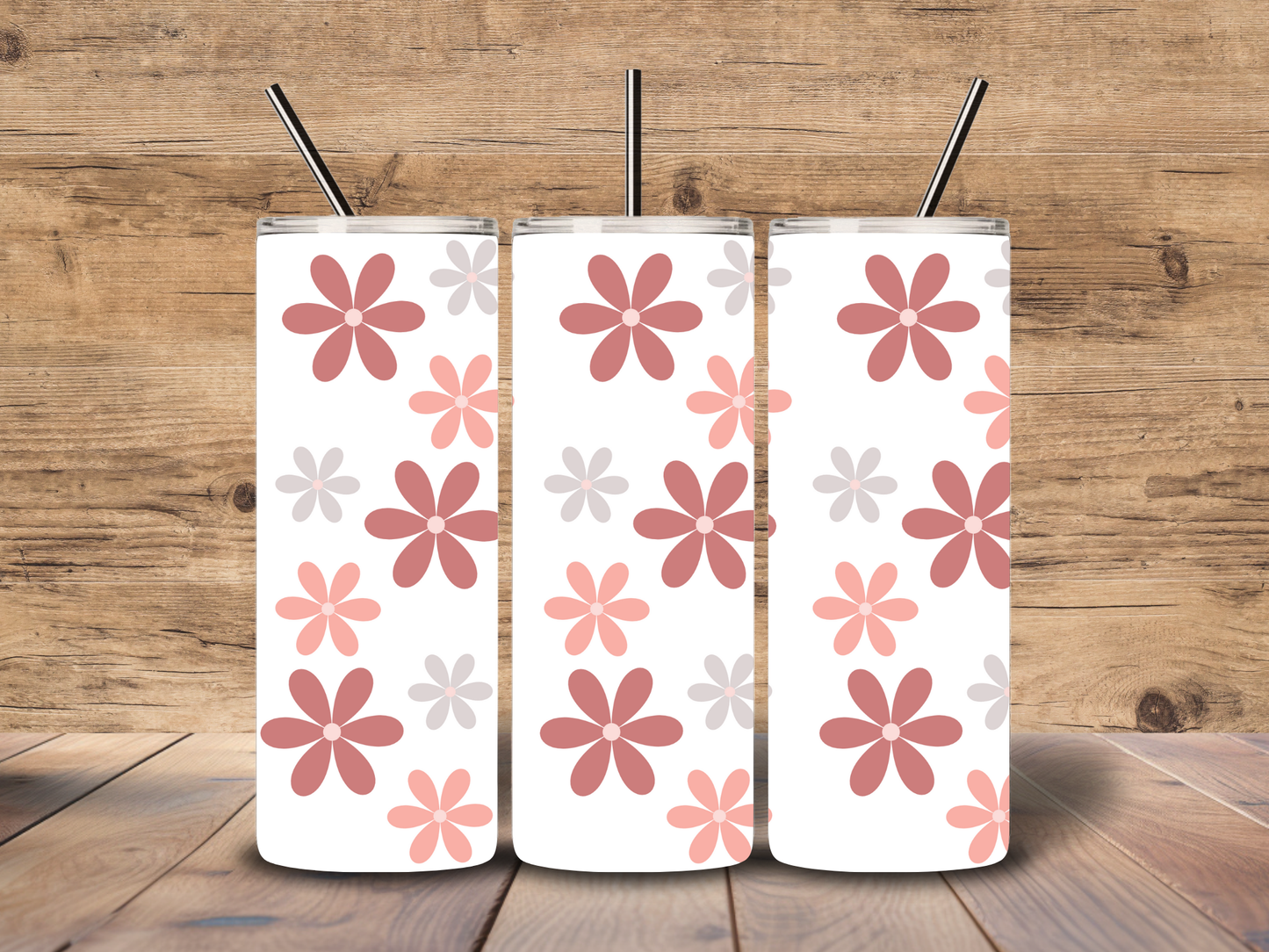 thermos fleur vieux rose