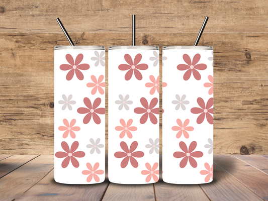 thermos fleur vieux rose