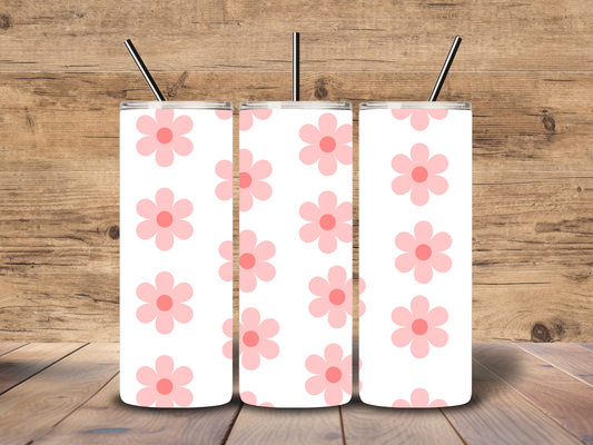 thermos fleur rose pale