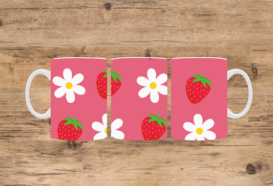 tasse fraise/fleur